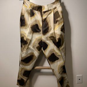 Massimo Dutti Silk Loose Giraffe Pants